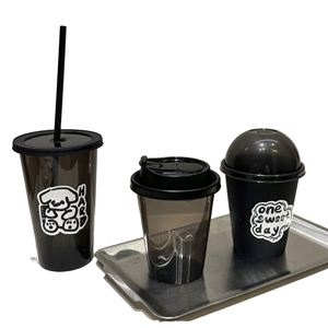 Vasos Desechables de Plástico Transparente PP para Café, 500ml 700ml 90mm, con Logotipo Personalizado Impreso en Serigrafía, Resistentes para Bebidas Calientes/Frías, Té de Burbujas CJF - Product Image 2