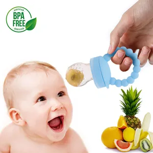hot selling 100% Food Grade Bpa Free soft non-toxic silicone baby pacifier Fresh food fruit feed for infants toddlers