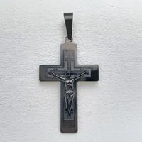 Bijoux punk, accessoires en acier inoxydable SDA, collier avec pendentif croix de Jésus multicolore, cadeaux pour femmes et hommes