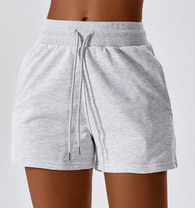 Pantaloni corti sportivi con coulisse e grembiuli in vita alla moda pantaloni da salotto in tinta unita pantaloni da <span class=keywords><strong>donna</strong></span> con tasche - Product Image 4