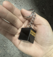 Cadeaux de décoration de fête islamique eid ramadan Kaaba modèle Souvenir mini porte-clés carré en cristal