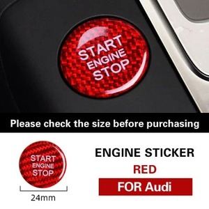 Fibra de Carbono para <span class=keywords><strong>Audi</strong></span> A3 A4 A5 A6 C5 <span class=keywords><strong>C6</strong></span> Q5 Q7 S3 <span class=keywords><strong>S6</strong></span> S7, Adhesivo Decorativo para el Botón de Encendido/Apagado del Motor, Anillo para Llaves, Accesorios Interiores - Product Image 6