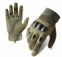 Gants tactiques pour hommes à doigts entiers en cuir ottoman tricoté, résistants à l'usure, anti-impact, pour sports de plein air et entraînement de sécurité