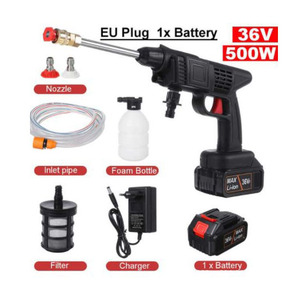 Pistolet de lavage de voiture portable sans fil haute pression avec batterie rechargeable 36V et générateur de mousse - Product Image 2