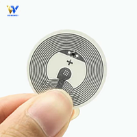 Etiqueta Adhesiva de Papel con Código QR NFC para Redes Sociales, Redonda de 25 mm, Etiqueta RFID de 13.56 MHz, Chip FM11NT022, Rollo Personalizado Resistente al Agua