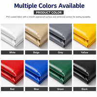 Bâche robuste en PVC enduit, imperméable, résistante aux UV et aux déchirures, pour entrepôt et couverture de cargaison extérieure, taille personnalisée