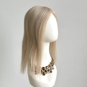 Perruques pour femmes 5.5*6.5 Mono, cheveux naturels, pour cheveux clairsemés, toupet féminin, couleur naturelle, densité 130% # FB 14 pouces - Product Image 5