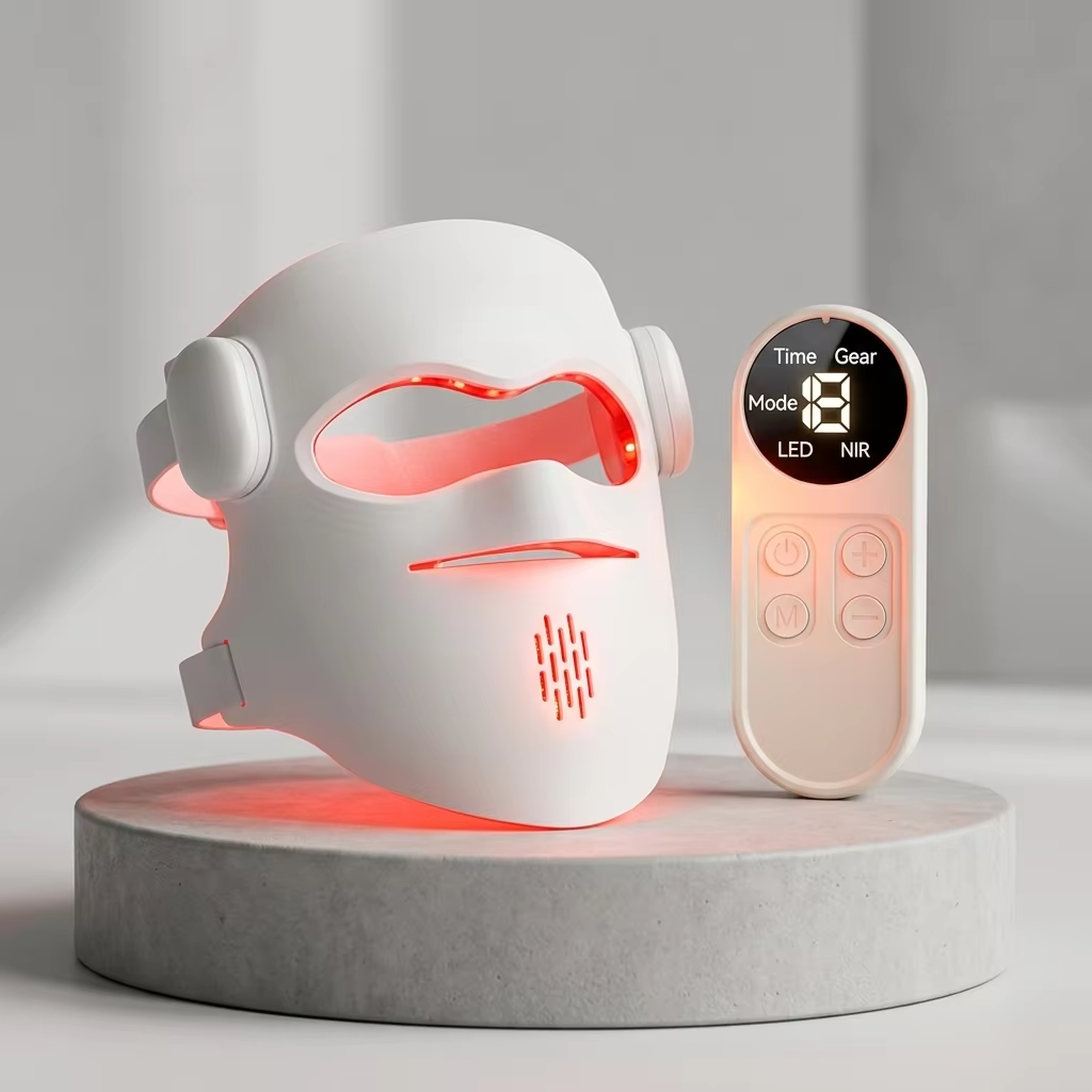 EYCO New Wireless 3D Remote NIR Deep Cleansing Beauty Anti-aging Face Care Red Light Therapy LED Face Mask
