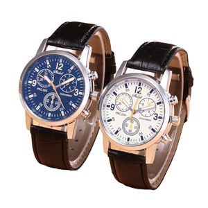 <span class=keywords><strong>Montre</strong></span>-bracelet analogique à quartz en cuir noir de luxe pour homme, vente chaude, cadran sport, <span class=keywords><strong>montre</strong></span> à quartz <span class=keywords><strong>pas</strong></span> chère pour homme - Product Image 2
