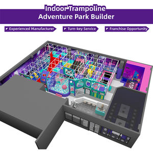 QiaoQiao - Zona de Juegos Interior de 300 m², Equipo Comercial para Niños, Zona de Aventuras con Pared Interactiva y Circuito Ninja - Product Image 2