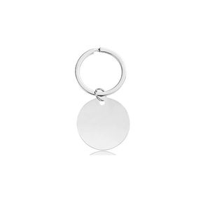 Porte-clés personnalisable en acier inoxydable couleur argent, finition brillante, étanche, style vierge, pour gravure laser DIY, formes ronde, cœur, rectangle - Product Image 4