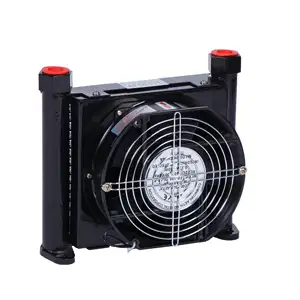 hot sale AH plate-fin heat exchanger industrial oil air cooler radiator with electrical fan AC220/380 DC12/24 AF0510T
