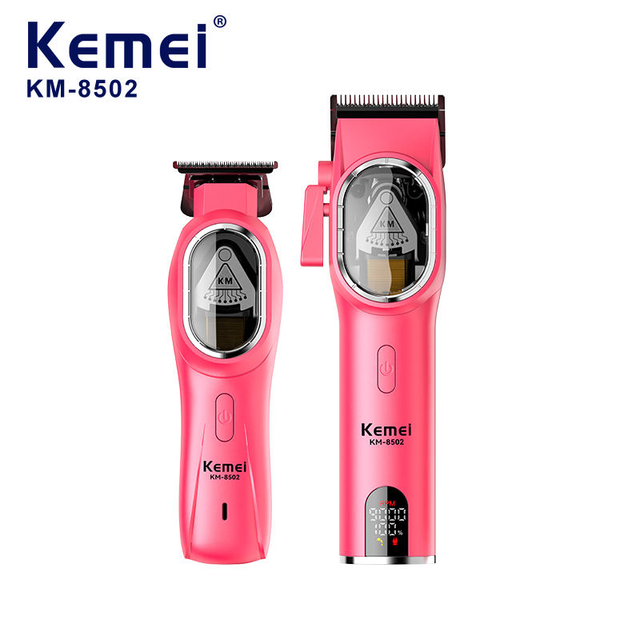 KM-8502 Professional Electric Hair Trimmer USB Charging Aluminium Alloy Blades Digital Display Household Use Multiple Speed