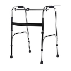 Aide à la marche en acier inoxydable, pliable, hauteur réglable 72-82 cm, pour soutenir la mobilité des personnes âgées - Product Image 3