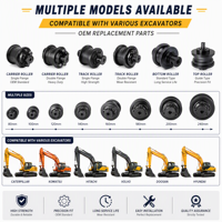 Rodillo de Cadena 9134243 9184516 9231278 para Excavadora Hitachi ZX110 ZX200 ZX330-3, Piezas de Repuesto para Tren de Rodaje
