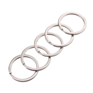 Vente directe usine – Porte-clés ronds en acier inoxydable de haute qualité, anneaux de clés en gros, pendentifs, accessoires de bricolage pour porte-clés - Product Image 3