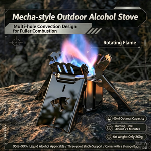 <span class=keywords><strong>Estufa</strong></span> de Etanol Portátil Plegable para Exteriores, sin Humo, Mini <span class=keywords><strong>Estufa</strong></span> de Alcohol para Camping - Product Image 2