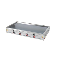 Plaque de cuisson commerciale en acier inoxydable de 1200mm à 4 brûleurs Grand équipement de cuisson