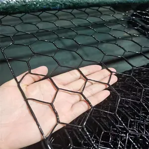 Green and Black PVC Coated 3/4 1/2 1inch Poultry Breeding Hexagonal Weave Chicken Wire Mesh