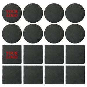 Sous-verres en <span class=keywords><strong>ardoise</strong></span> ronds en vrac pour gravure au laser, sous-verres en <span class=keywords><strong>ardoise</strong></span> noirs antidérapants pour gravure au laser - Product Image 2
