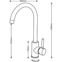 Robinet de cuisine en laiton non laqué antique Robinet mitigeur d'évier en laiton massif Robinet de cuisine