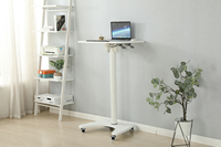 Ascenseur à gaz réglable en hauteur pneumatique Ada 0-90 Angle de retournement inclinable bureau de chevet travail bureau debout mobile