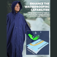 Poncho de pluie imperméable de haute qualité pour adultes, léger, réutilisable, veste à capuche pour la randonnée et les activités de plein air