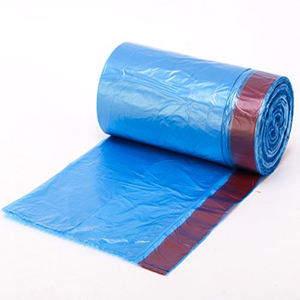 Sac de tri de déchets de couleur biodégradable 13 gallons respectueux de l'environnement en plastique PEHD LDPE cordon de serrage - Product Image 4