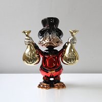 Série Sac à Monnaie Donald Duck, Sculpture en Résine Naturelle, Style Nordique, Décoration de Meuble TV pour Salon, Figurine de Luxe Léger