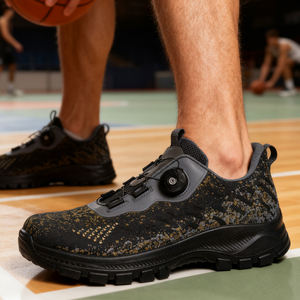 Chaussures de travail pour hommes, de bonne qualité, respirantes, <span class=keywords><strong>avec</strong></span> bouton rotatif, chaussures de sécurité <span class=keywords><strong>avec</strong></span> protection pour les ouvriers du bâtiment - Product Image 2