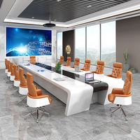 Mobilier de bureau haut de gamme salle de réunion bureau salle de réunion Table de conférence avec chaises de direction assorties longue Table de réunion