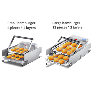 Nuova attrezzatura per macchine da <span class=keywords><strong>forno</strong></span> in acciaio inossidabile per <span class=keywords><strong>hamburger</strong></span>, piccola stufa elettrica automatica a doppio strato - Product Image 4