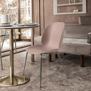 Chaise de salle à manger en plastique Beetle avec cadre métallique, design moderne, personnalisable, idéale pour hôtels, restaurants, salons et extérieurs – Ventes flash - Product Image 2