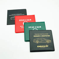 Portefeuille de documents de voiture en PVC avec logo personnalisé, pliable, porte-assurance automobile, organiseur de documents de véhicule fin, pochette pour documents d'immatriculation