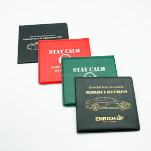 Portefeuille de documents de voiture en PVC avec logo personnalisé, pliable, porte-assurance automobile, organiseur de documents de véhicule fin, pochette pour documents d'immatriculation - Product Image 6