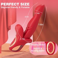 2 in 1 Zungen vibrator Rose Sexspielzeug Weiblich Drücken Sie in G-Punkt Klitoris stimulation Schub Dildo vibrator Weibliche Paare Spielzeug