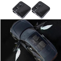 2 pièces Projecteur de logo LED HD pour portière intérieure de voiture, Lampe de bienvenue, Accessoires en plastique légers et modernes