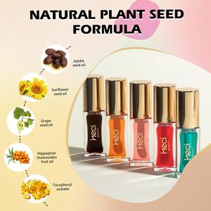 ลิปออยล์สีธรรมชาติจากพืช HECI พร้อมหัวทาขนาดใหญ่ บำรุงริมฝีปากชุ่มชื้น ปราศจากการทดลองกับสัตว์ ลิปออยล์จากพืช - Product Image 2