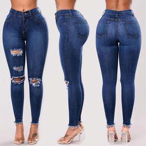 Plus Size Jeans strappati donna Jeans Skinny Sexy in Denim moda Streetwear pantaloni Casual a matita Jeans elasticizzati femminili - Product Image 4