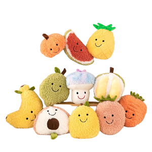 CHENXI Lote de Lindos Llaveros de Peluche de Frutas y Verduras de Simulación, Colgantes de Muñecos de Algodón Suave de Limón y Melocotón, Regalo - Product Image 1