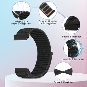 22 มม.สายนาฬิกาสำหรับซัมซุงเกียร์ S3 คลาสสิค/เอส 3 ฟรอนเทียร์/กาแล็กซี่วอทช์ 46 มม./กาแล็กซี่วอทช์ 3 45 มม./เกียร์ 2 R380/เกียร์ 2 นีโอ R381 - Product Image 4