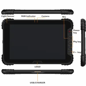 WA-TAB10 10.1 napdragon 626，安卓10 + 4G + NFC + 8英寸带条形码扫描仪的坚固平板电脑