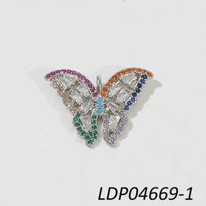 <strong>Fashion</strong> Jewelry <strong>Pendants</strong> <strong>Charms</strong> Silver <strong>Pendants</strong> Brass and Zircon Necklace DIY <strong>Pendant</strong> of Heart Shape for Women - Product Image 3
