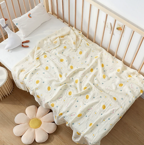 Couverture d'emmaillotage 3-en-1 en coton <span class=keywords><strong>de</strong></span> bambou durable, serviette <span class=keywords><strong>de</strong></span> bain et couverture <span class=keywords><strong>de</strong></span> lit douce pour cadeau <span class=keywords><strong>de</strong></span> naissance - Product Image 5
