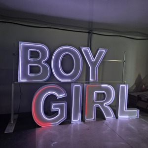 Lettres lumineuses BOY GIRL en acier inoxydable étanches IP65 avec contrôle par application <span class=keywords><strong>pour</strong></span> la décoration d'événements de révélation du sexe - Product Image 3