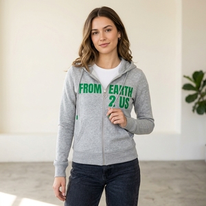 Sweat-shirt court à capuche pour femme, style urbain américain rétro, avec impression numérique et taille zippée, décontracté, sportif et sexy, pour l'extérieur - Product Image 3