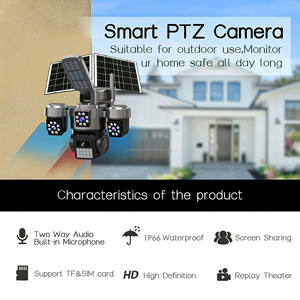 Hieasy 12X Zoom 4 Objektiv AOV PTZ IP 4G Sim-Karte Solar kamera Außen 10K 4 Bildschirme WiFi-Überwachung Drahtlose CCTV-Überwachungs kameras - Product Image 5