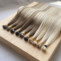 Extensions de cheveux vierges européennes à double trame avec pointe en K, vente en gros directe d'usine