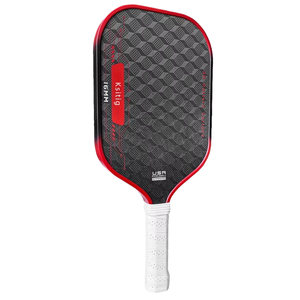 Raquette de pickleball Ksitig Clod Cut Black 10,5 mm d'épaisseur, durable, compétition, texture en fibre de carbone 3D, surface mate rugueuse, tissu - Product Image 4