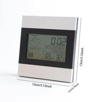 Station météo numérique à grand écran LCD, horloge de bureau, thermomètre hygromètre intérieur, capteur mural, décoration intérieure, directement de l'usine